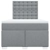 vidaXL Sommier &agrave; lattes de lit avec matelas Gris clair 120x200cm Tissu