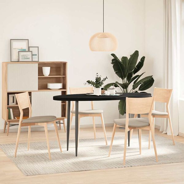 vidaXL Dessus de table marron fonc&eacute; 140x60x4cm bois ch&ecirc;ne massif ovale