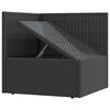 vidaXL Salon de jardin 3 pcs avec coussins Noir R&eacute;sine tress&eacute;e