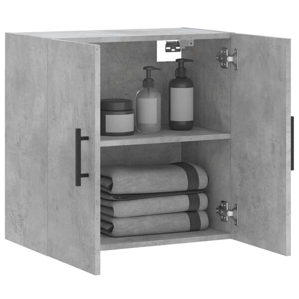 vidaXL Armoire murale gris b&eacute;ton 60x31x60 cm bois d'ing&eacute;nierie