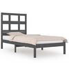 vidaXL Cadre de lit sans matelas gris 90x200 cm bois de pin massif