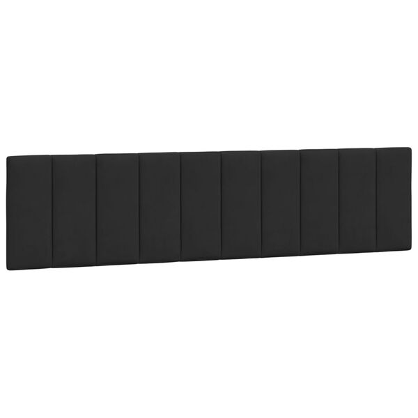 vidaXL Coussin de t&ecirc;te de lit Hanko noir 200 cm velours