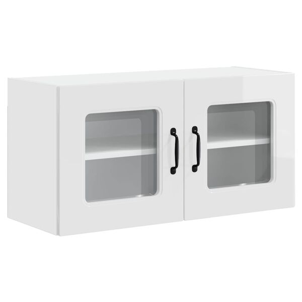 vidaXL Armoire de cuisine Kalmar Blanc brillant 80 x 31 x 40 cm