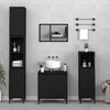 vidaXL Ensemble de meubles salle de bain 4 pcs noir bois d'ing&eacute;nierie