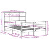 vidaXL Lit biblioth&egrave;que sans matelas 160x200 cm bois massif de pin