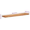 vidaXL &Eacute;tag&egrave;res murales 2 pcs 80x20x3,5 cm bois massif d'acacia