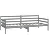 vidaXL Lit de repos avec matelas 90x200 cm Gris Bois de pin massif