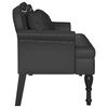 vidaXL Banc Chesterfield Noir 120,5 x 65 x 75 cm Simili cuir