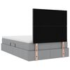 vidaXL Lit avec rangement et matelas Gris clair 120 x 200 cm Polyester