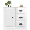 vidaXL Buffet blanc brillant 70x35,5x67,5 cm bois d'ingénierie