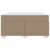 vidaXL Cadre de lit avec matelas Cappuccino 140 x 200 cm tissu
