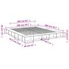 vidaXL Cadre de lit sans matelas sonoma gris 200x200 cm