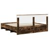 vidaXL Cadre de lit Ch&ecirc;ne fum&eacute; 200 x 200 cm Bois d'ing&eacute;nierie