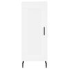 vidaXL Buffet haut Blanc 34,5x34x180 cm Bois d'ing&eacute;nierie