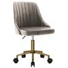 vidaXL Chaises pivotantes &agrave; manger lot de 4 gris clair velours