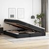 vidaXL Lit avec rangement et matelas Noir 200 x 200 cm Simili cuir