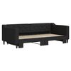 vidaXL Lit de jour avec lit gigogne noir 90x190 cm tissu