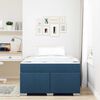 vidaXL Cadre de lit avec matelas Bleu 120 x 200 cm tissu