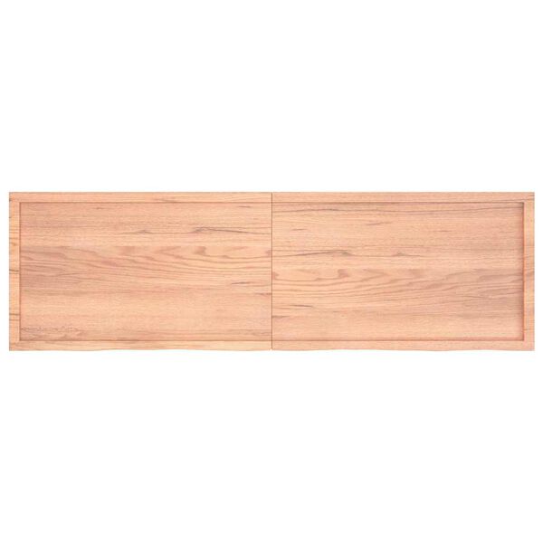 vidaXL Comptoir de salle de bain marron 200x60x(2-6) cm bois trait&eacute;