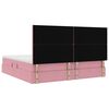 vidaXL Lit avec rangement et matelas Rose 200 x 200 cm Velours