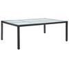 vidaXL Table &agrave; d&icirc;ner d'ext&eacute;rieur Noir 200x150x74 cm R&eacute;sine tress&eacute;e