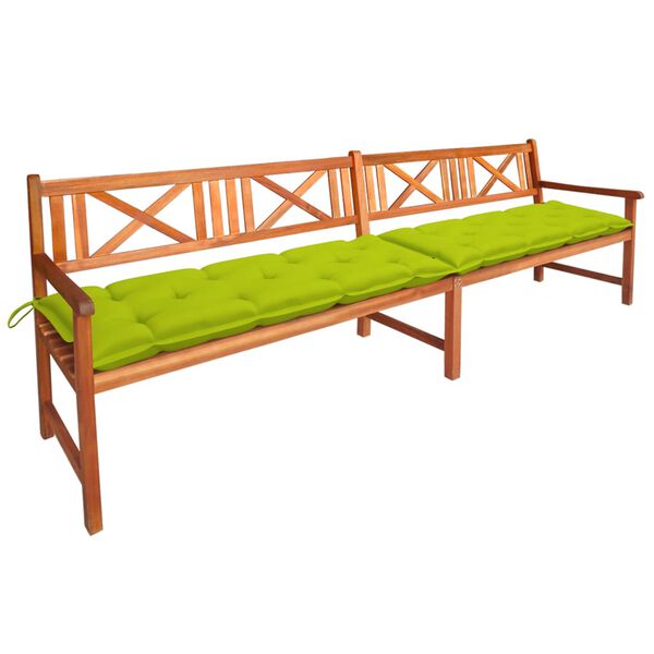 vidaXL Banc de jardin avec coussins 240 cm Bois solide d'acacia