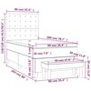 vidaXL Sommier &agrave; lattes de lit avec matelas Taupe 90x200 cm Tissu