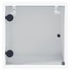 vidaXL Table de chevet avec porte en verre blanc 35x37x35 cm