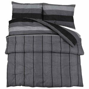 vidaXL Ensemble de housse de couette gris fonc&eacute; 200x200 cm Coton