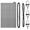 vidaXL Poteau de cl&ocirc;ture. 13 pcs Gris Acier