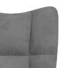 vidaXL Chaise de relaxation avec tabouret Gris fonc&eacute; Velours