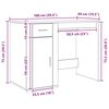 vidaXL Bureau avec porte Ch&ecirc;ne noir 100 x 49 x 74 cm Bois d'ing&eacute;nierie