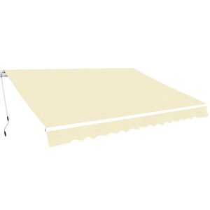 vidaXL Auvent pliable manuel 400 cm Cr&egrave;me