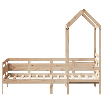 vidaXL Lit de jour avec toit sans matelas 80x200 cm bois massif