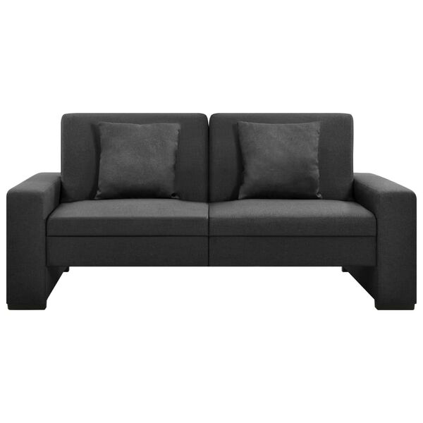 vidaXL Canap&eacute;-lit Gris fonc&eacute; Tissu