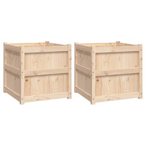 vidaXL Jardini&egrave;res 2 pcs bois de pin massif