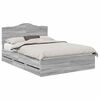 vidaXL Cadre de lit Sonoma gris 140 x 200 cm Bois Ing&eacute;nierie