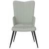 vidaXL Chaise de relaxation avec repose-pied Gris clair Velours