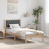 vidaXL Cadre de lit avec t&ecirc;te de lit Gris fonc&eacute; 75 x 190 cm Pin massif