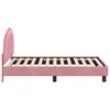 vidaXL Cadre de lit pour enfants avec t&ecirc;te de lit Rose 80 x 160 cm
