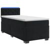 vidaXL Lit de box spring avec matelas et LED Noir 90 x 200 cm Velours