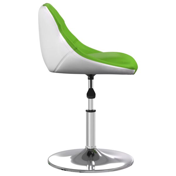 vidaXL Tabouret de bar Vert et blanc Similicuir