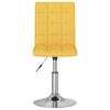 vidaXL Chaise pivotante de salle &agrave; manger Jaune moutarde Tissu