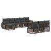 vidaXL Ensemble de canap&eacute; de jardin 10 pc Gris et Gris fonc&eacute; polyrotin