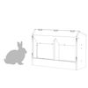 vidaXL Distributeur pour lapins Noir 64.5 x 25.5 x 45.5 cm