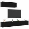 vidaXL Ensemble meuble TV 3 pcs Ch&ecirc;ne noir Bois d'ing&eacute;nierie