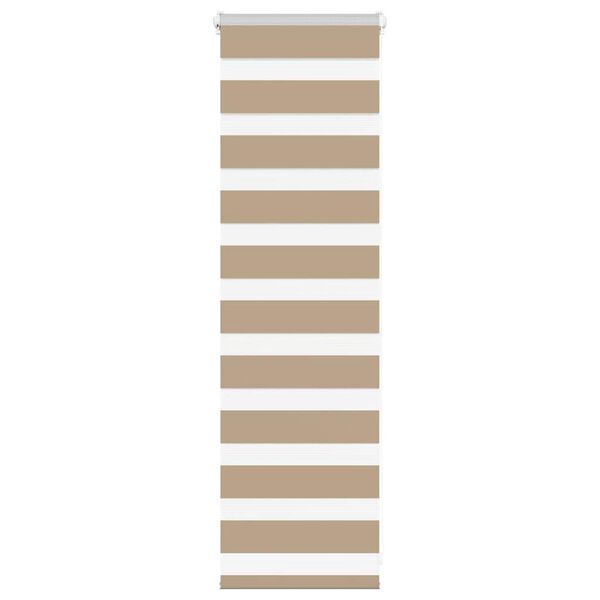 vidaXL Store z&egrave;bre marron sable largeur du tissu 35,9 cm polyester
