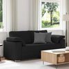 vidaXL Canap&eacute; 140cm Noir tissu