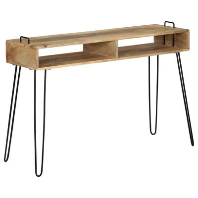 vidaXL Table console Bois de manguier massif 115 x 35 x 76 cm