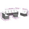 vidaXL Salon de jardin 9 pcs avec coussins gris r&eacute;sine tress&eacute;e